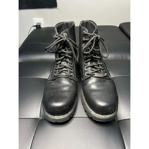 Harley Davidson Black Low Cut Boots 8.5 Embroidered Skull Snakes Y2K Biker Moto main image 8